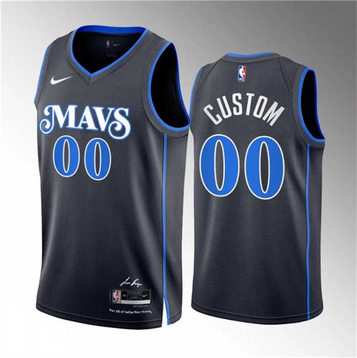 Men%27s Dallas Mavericks Active Player Custom Black 2023 24 City Edition Stitched Basketball Jersey